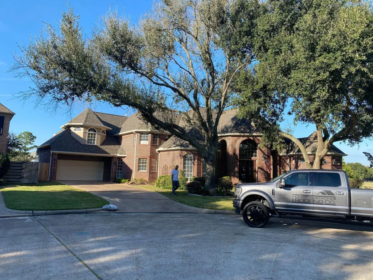 Completed roof replacement in Spring, TX