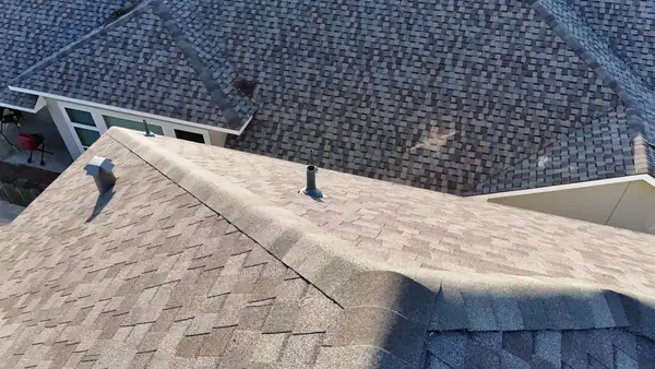Rear slope of a replaced roof in Houston