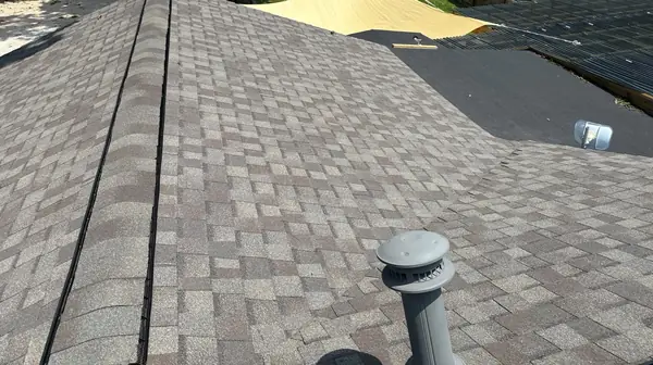 New turbine vent on a Heights bungalow roof in Houston, TX