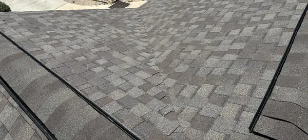 Side slope of a replaced roof in the Houston Heights