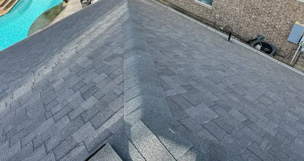 Second-story wall flashing on a new Houston roof