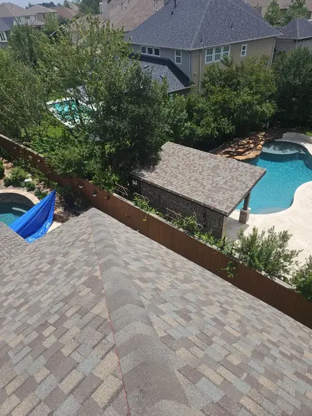 Side slope and valley above the pool after replacement