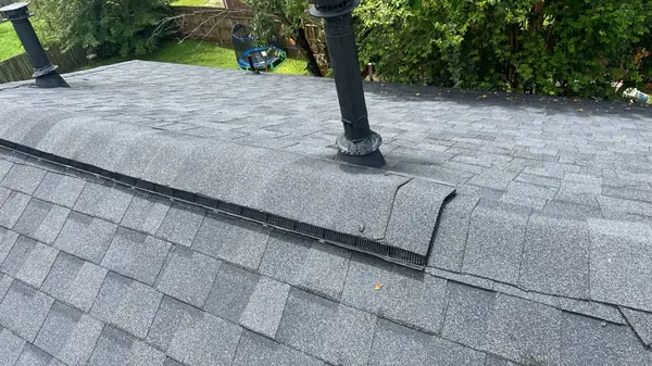 Side slope of a replaced roof in Houston 77071