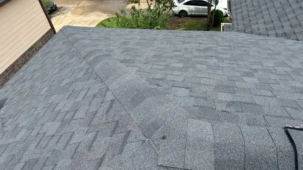 Front slope of a replaced roof in southwest Houston