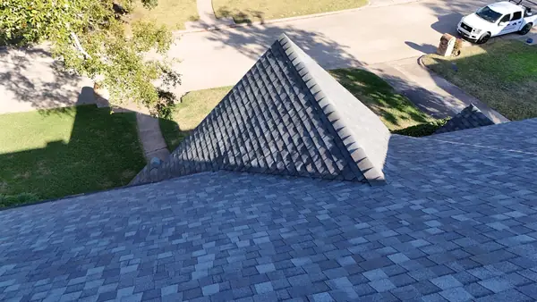 Front gable with Cedar Crest shingles in Kingwood