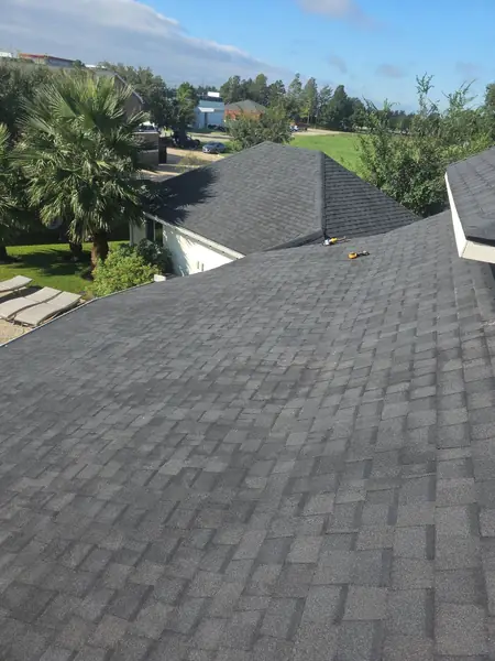 Front slope of a replaced roof in League City 77573