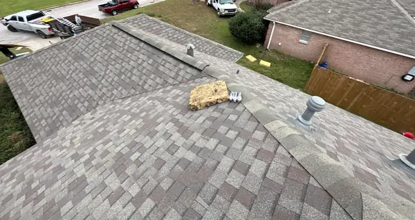 Front slope and valley after replacement, Conroe 77301