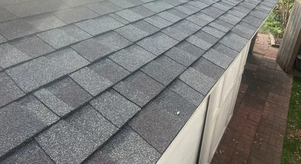 Front gable with fresh shingles in Houston, TX