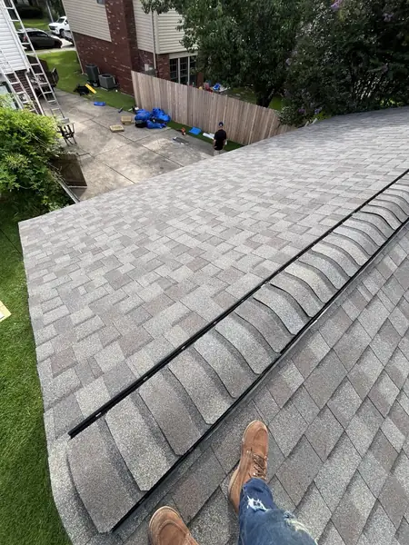 Front gable with fresh shingles in Clear Lake, Houston