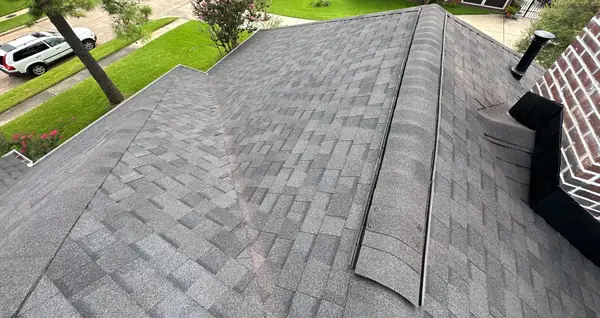 Hip intersection and ridge caps from above