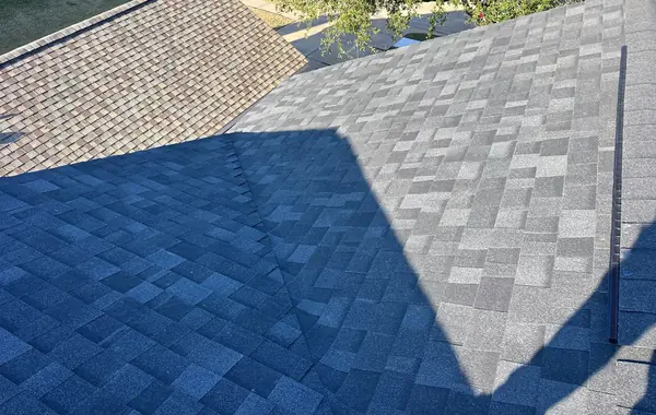 New pipe jacks and drip edge on a two-story Houston roof