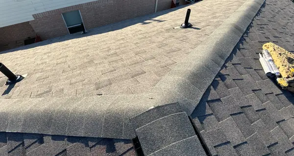 Valley and rear slope after replacement