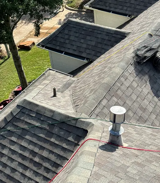 Rear slope of a replaced roof in Memorial, Houston
