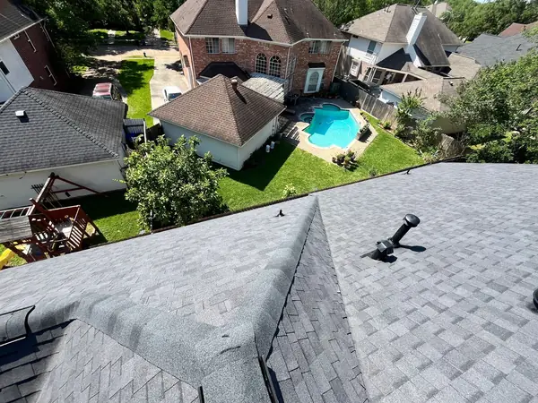 Rear slope of a replaced roof in the Energy Corridor