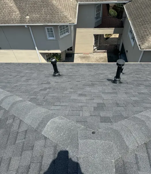 New box vents on a September 2024 roof replacement in Houston