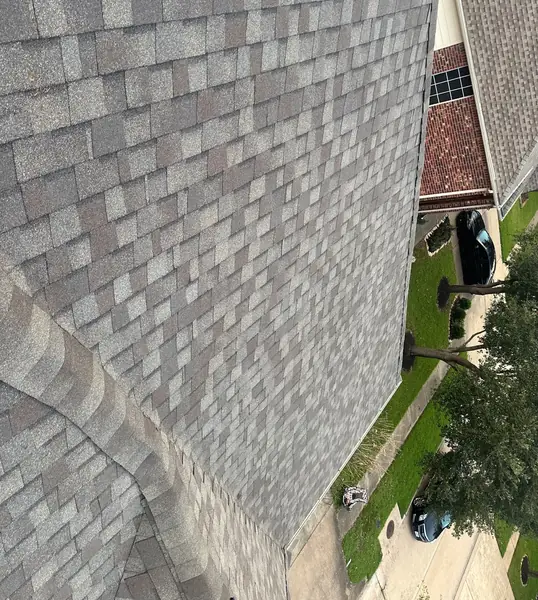 Main ridge of the completed roof