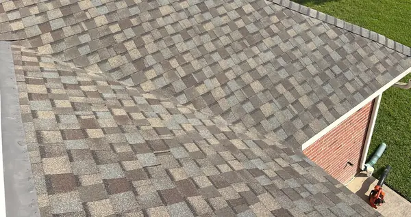 Shingle field on the main slope after replacement
