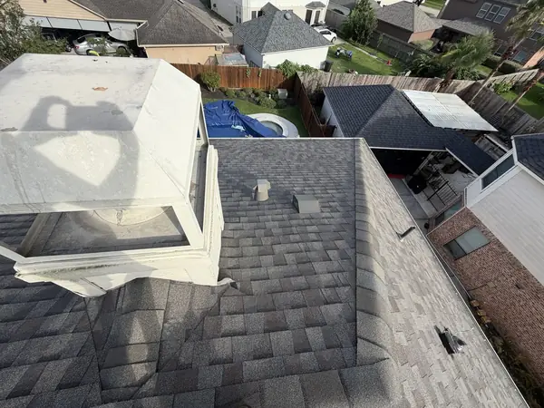 Rooftop fixture wrapped for protection during the install