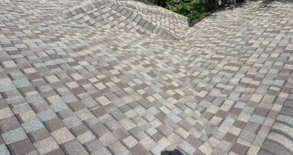 Valley and hip on the new roof