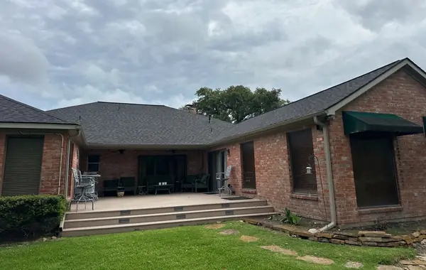 Rear slope of a new shingle roof in Missouri City