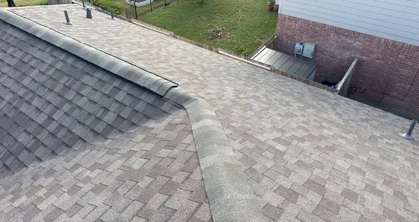 Hip and valley of the completed roof
