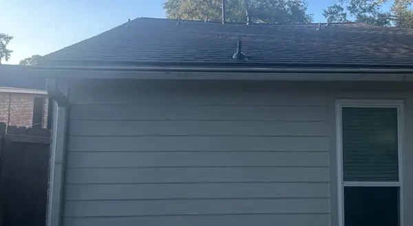 Side elevation after roof and siding work