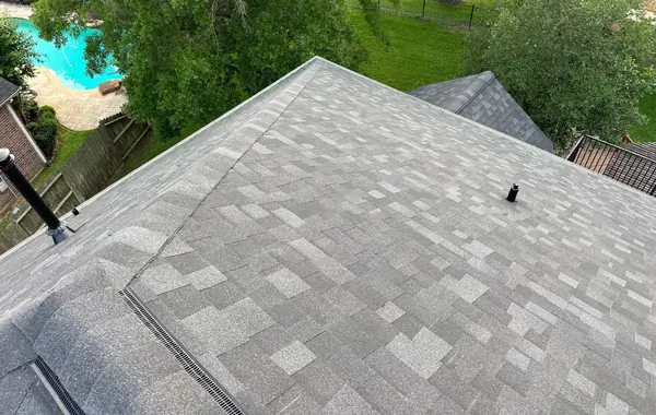 Side slope above the backyard and pool