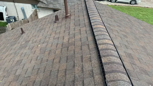Front slope of a new laminate roof in north Houston