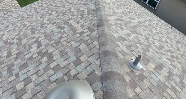 Valley and hip on the finished roof