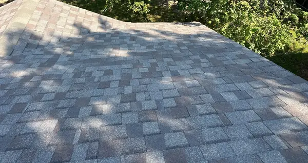 Replaced roof slope and ridge on a one-story Houston home