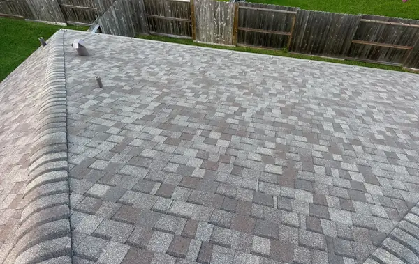 Front gable with fresh shingles in Pearland, TX