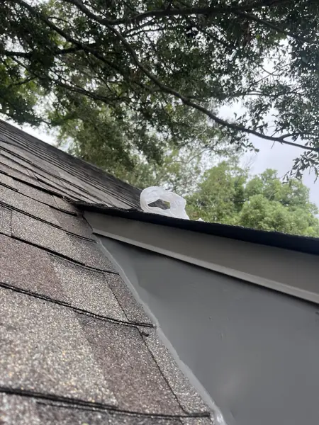 Edge metal on the flat section of a Spring Branch roof
