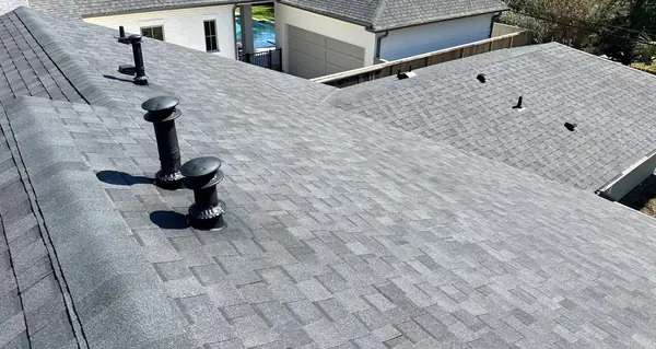Dormer wall flashing on a new Houston roof