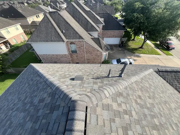 Completed roof of a one-story southeast Houston home