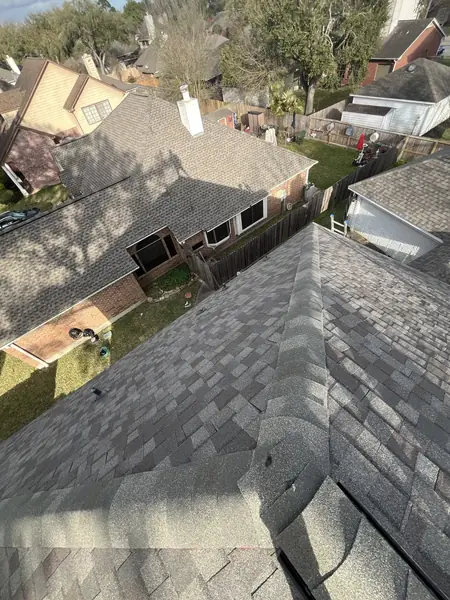 Rear slope of a replaced roof in Clear Lake, Houston