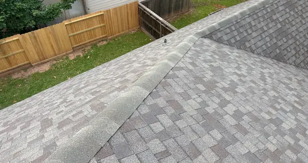 New wall flashing on a replaced roof in Missouri City, TX