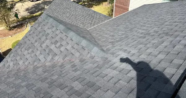 Ridge vent replacing a turbine on a Sugar Land, TX roof