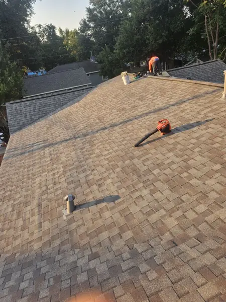 Front gable with fresh shingles in Houston, TX