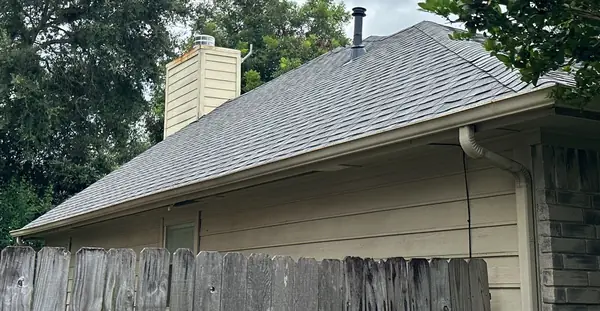 New bullet boots and four-way vent on an August 2026 Sugar Land roof
