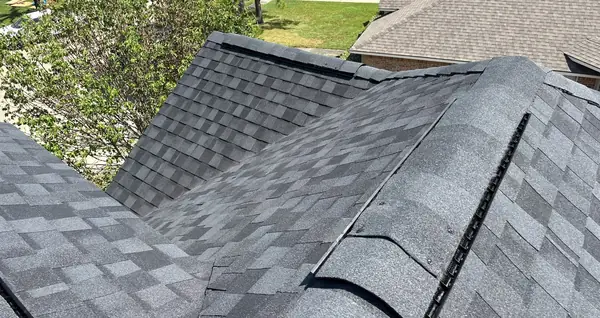Powered attic fan installed on a new Pearland, TX roof