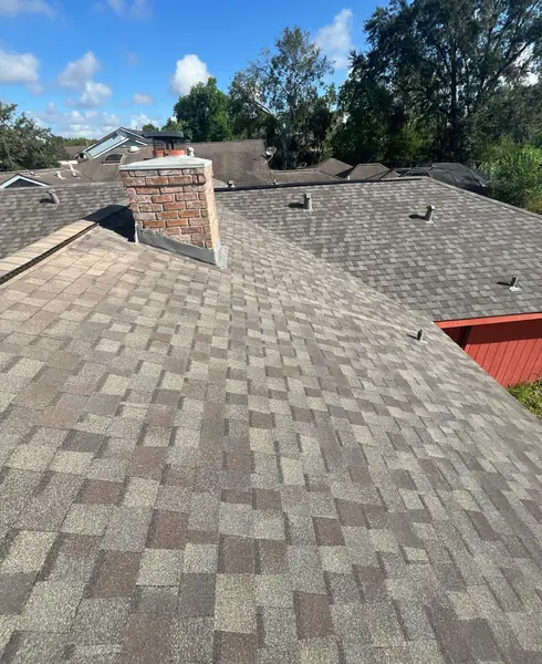 Rear slope of a replaced roof in Houston 77489