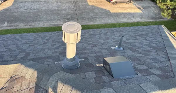 Replaced turbine vent and pipe jack on the main slope