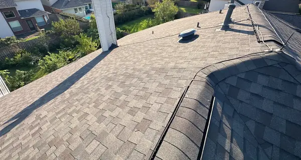New pipe jack and exhaust vent on a replaced roof in Katy
