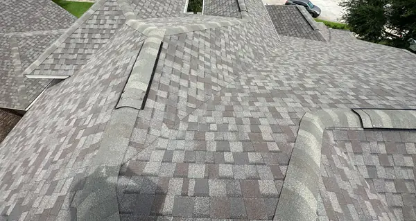 Rear slope of a replaced roof in League City, TX