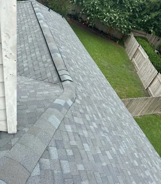 Side slope of a replaced roof in Houston 77040