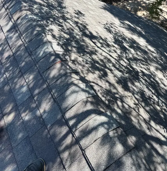 Rear slope of a replaced roof in Friendswood