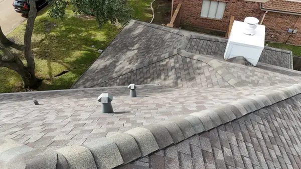 Rear slope of a replaced roof in Nottingham Country, Houston