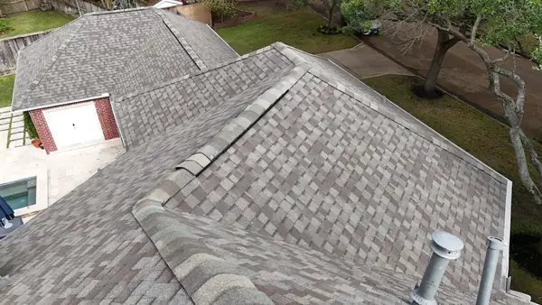 Side slope of a replaced roof in Houston