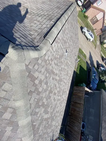 Rear slope of a replaced roof in Houston, TX