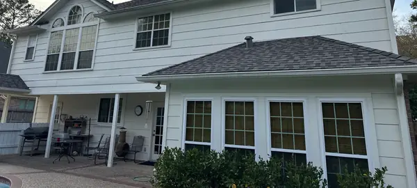 Rear elevation of a new laminate roof in Kingwood